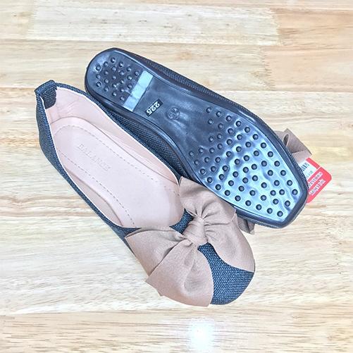 Dép nữ, giày búp bê đế bệt có nơ cực dễ thương, mũi vuông rất sang và xinh