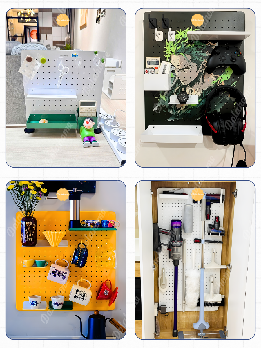 Hộp đựng bút kim loại - Phụ kiện bảng Pegboard