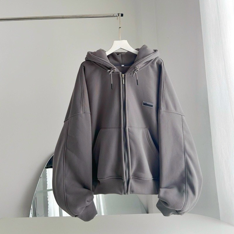 Áo Khoác Hoodie Form Boxy Dessuu Túi Ngược Nhiều Màu Nam Nữ Tay Phồng, Áo Khoác cặp đôi chống nắng Nỉ Bông Dài Tay Phối Nón Form Rộng Dài Tay Unisex Hàn Quốc Nhiều Màu