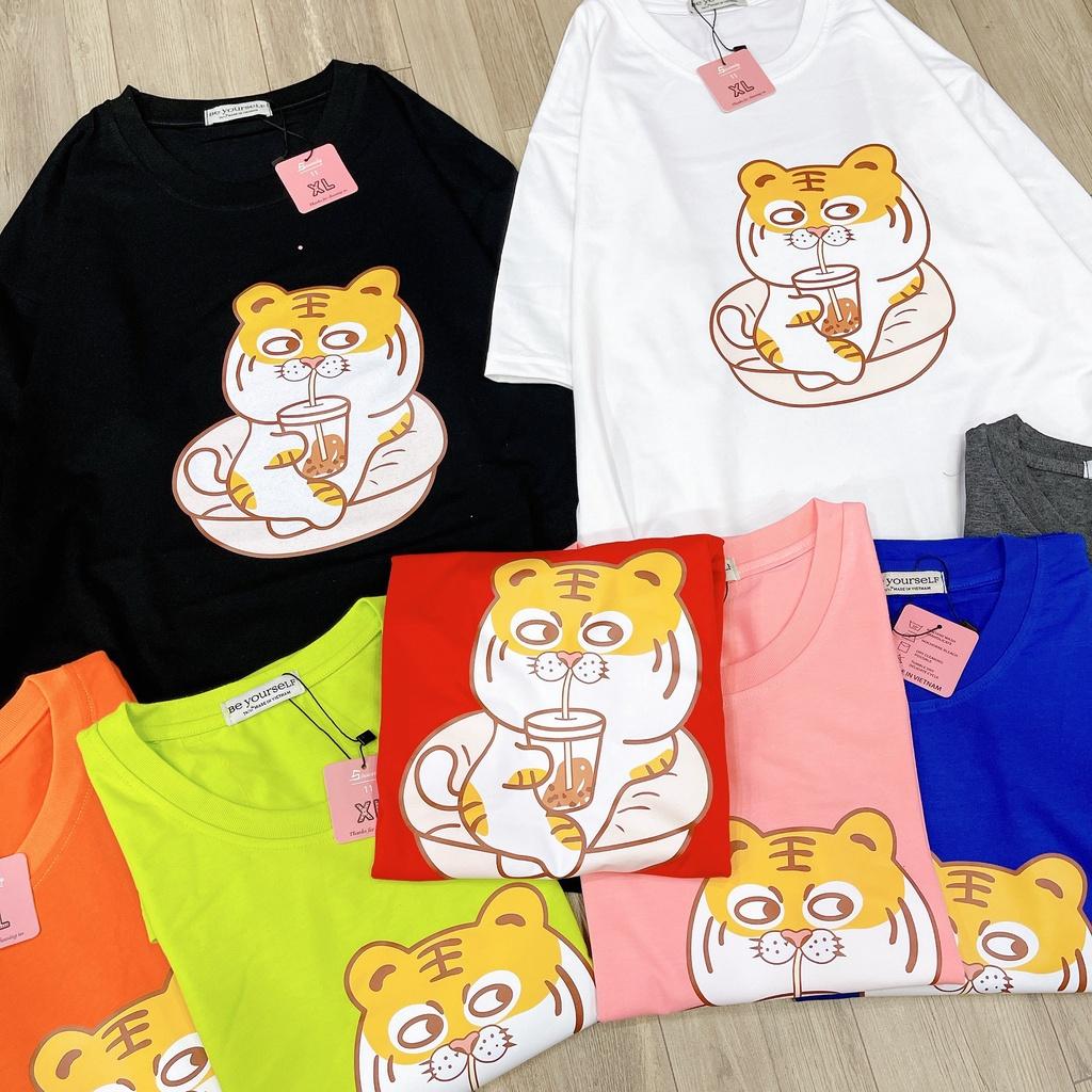 Áo Thun Tay Ngắn Unisex Đủ Size M L XL - CỌP UỐNG TRÀ SỮA