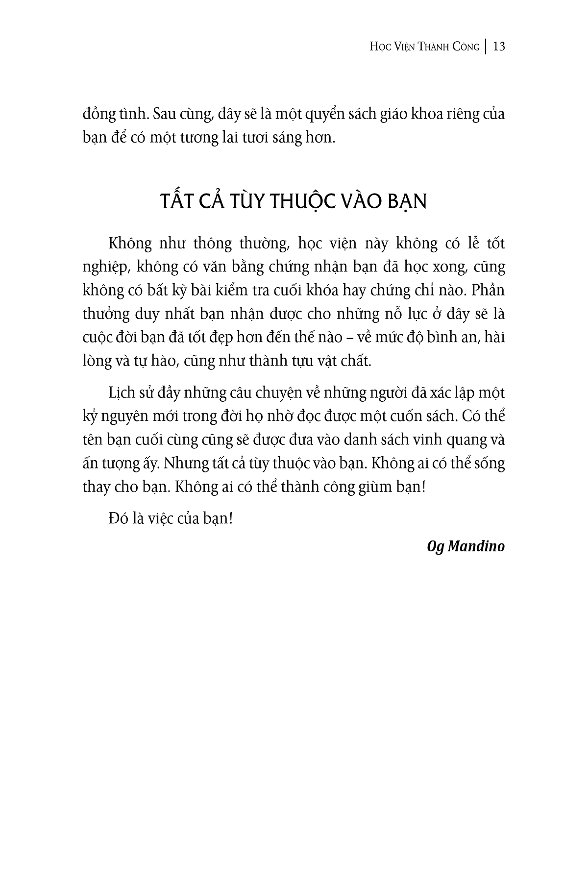 Sách - Học Viện Thành Công- First New- Og Mandino- Bìa mềm