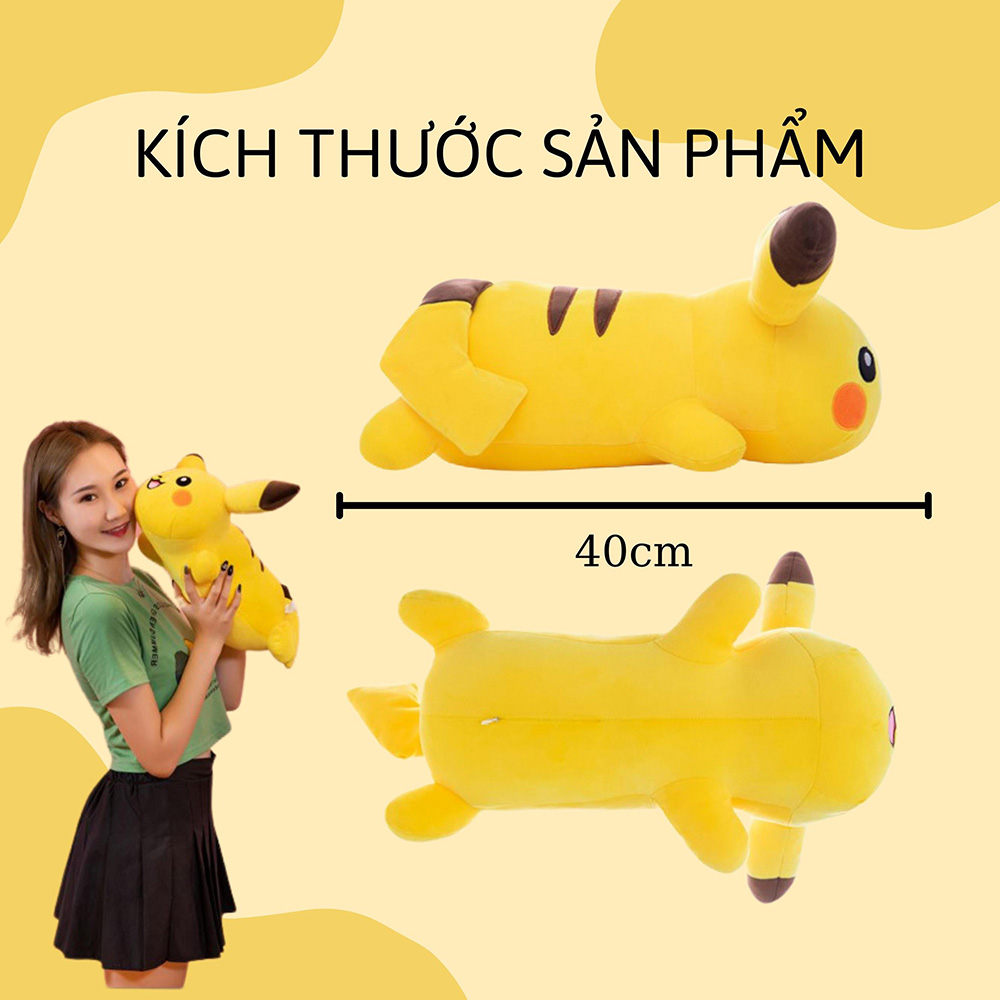 Gấu bông Pikachu - Thú nhồi bông đáng yêu cho bé - Gấu bông ZingZingMart Bedding & House