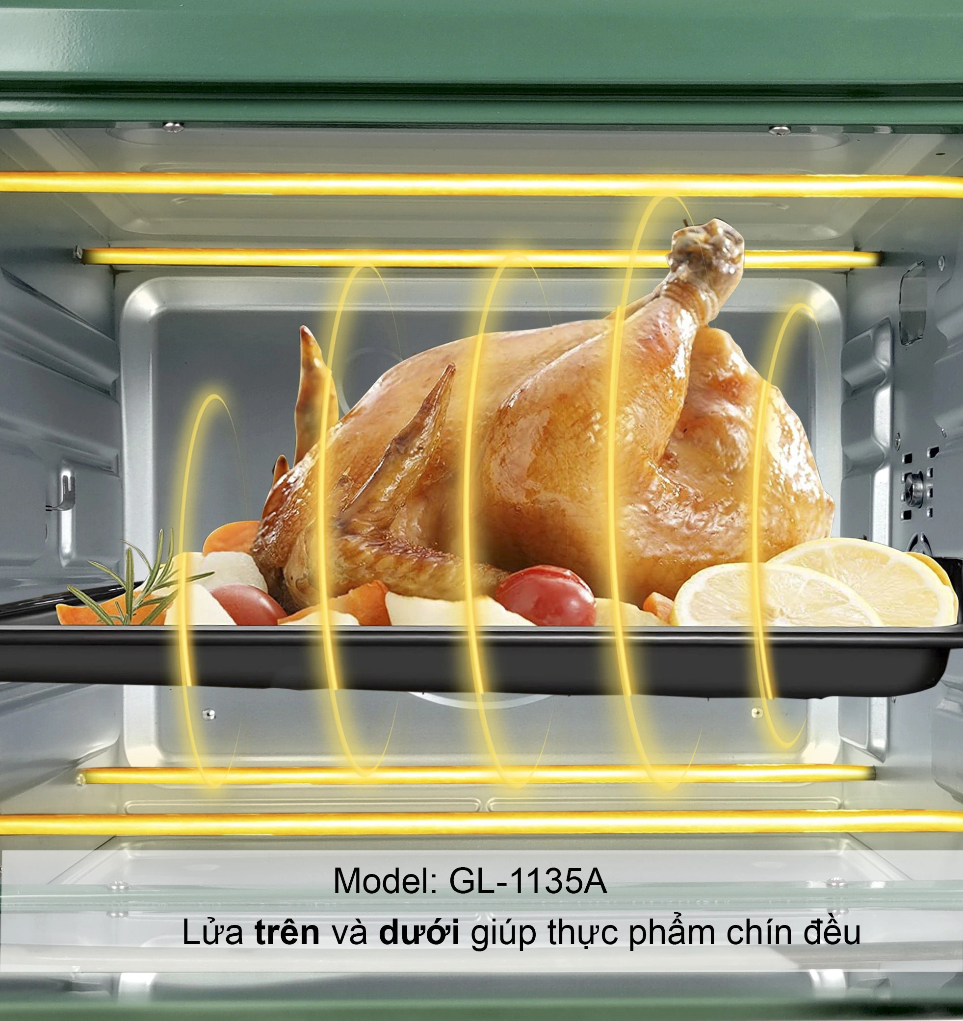 Lò nướng thùng Gali GL-1135A 35 LÍT Hàng Chính Hãng