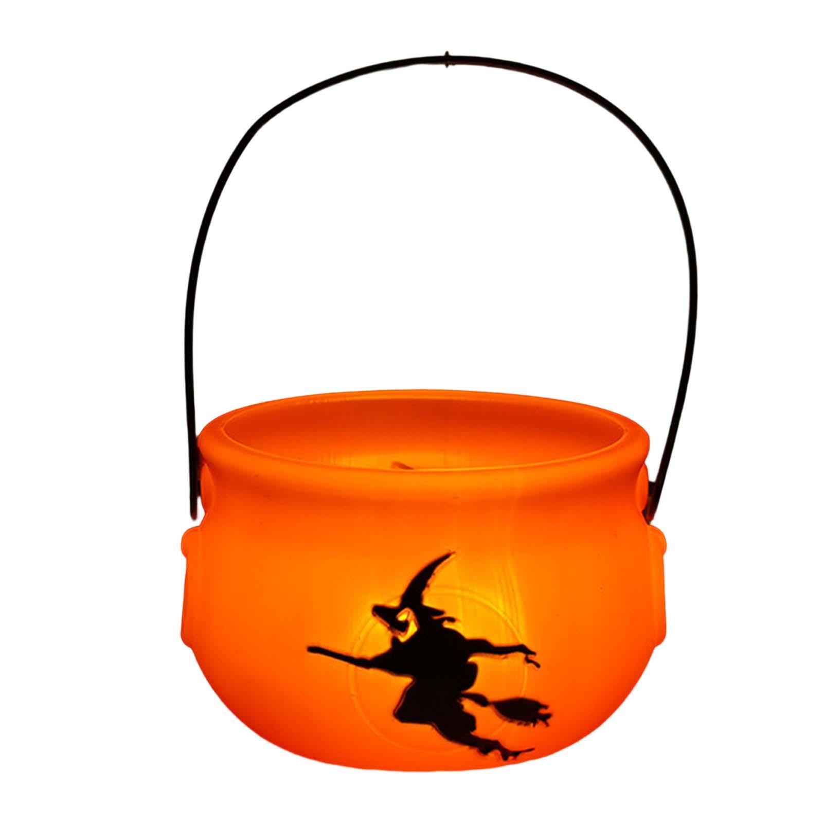 Pumpkin Bucket Candy Pail Container Multipurpose Candy Barrel Candy Bucket Trick or Treating Basket for Party Favor Halloween Gift Box Props