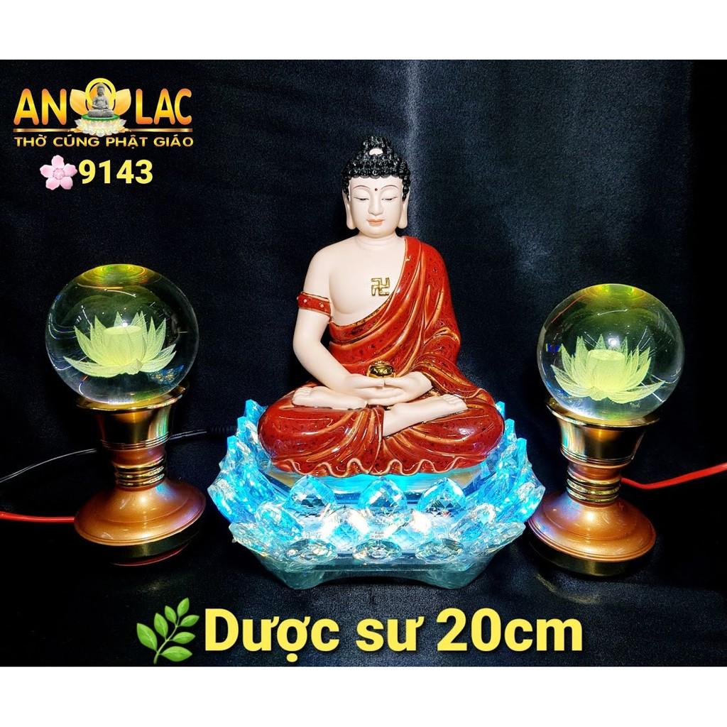 Tượng Dược Sư Sứ Phật Sơn Đỏ 20cm SUO