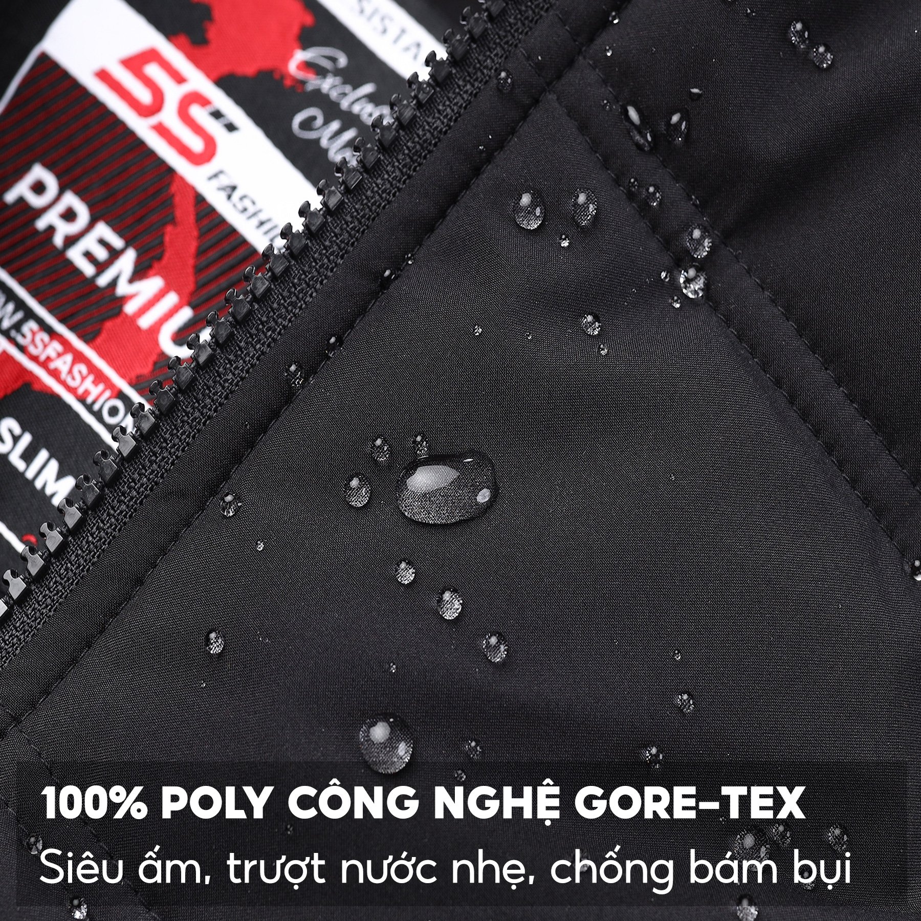 Áo Khoác Phao RUNNING 5S Nhiều Màu, Chần Bông Xay Khử Khuẩn, Mũ Tháo Rời, Dày Dặn Giữ Ấm Tốt