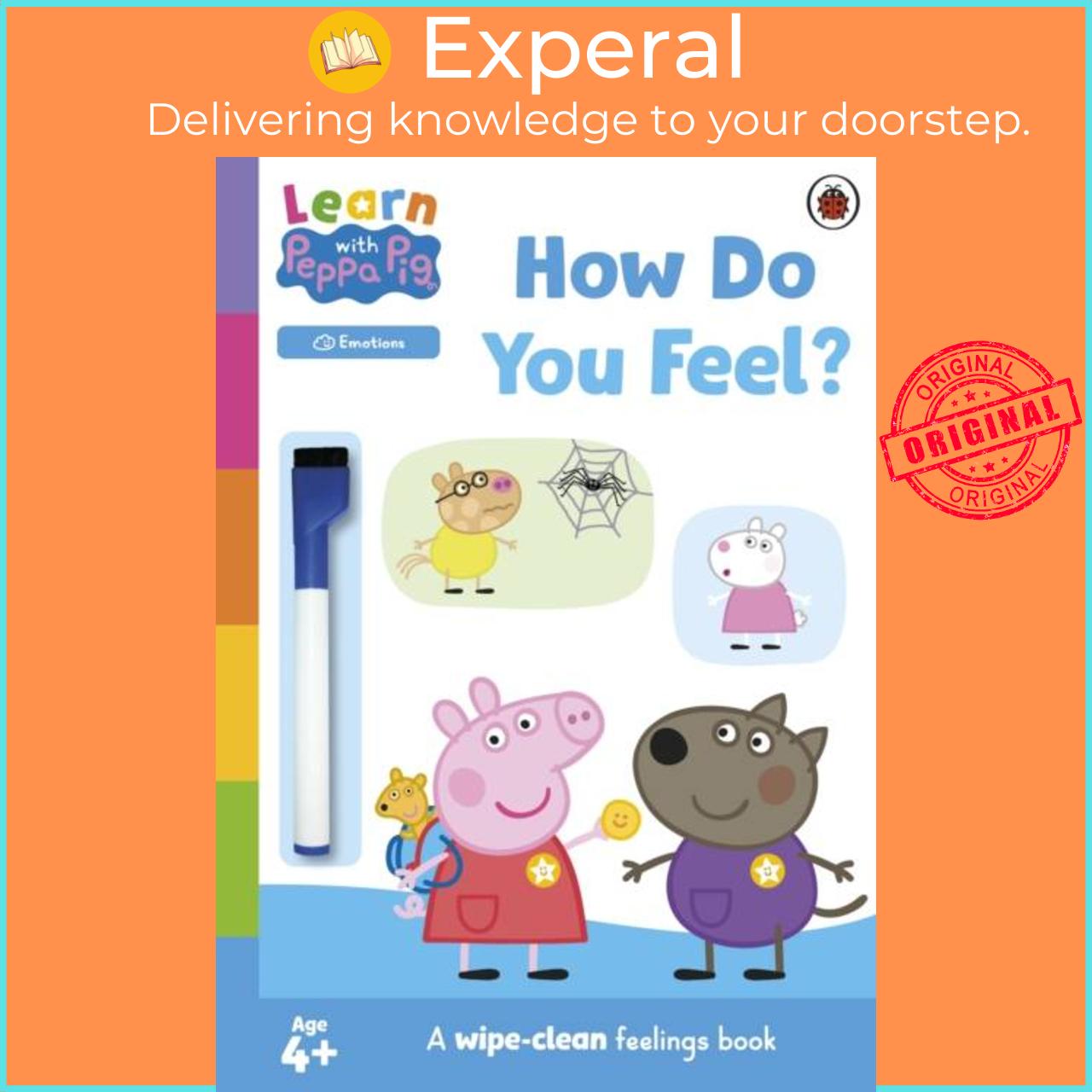 Hình ảnh Sách - Learn with Peppa: How Do You Feel? - Wipe-Clean Activity Book by Peppa Pig (UK edition, paperback)