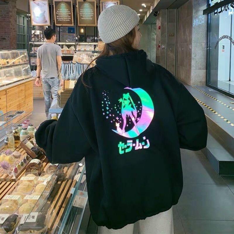 Áo hoodie cặp đôi , áo cặp đôi , áo khoác cặp đôi phát sáng thuỷ thủ mặt trăng Áo hoodie  nam nữ mặc , áo khoác hoodie form rộng ,áo hoodie nam , áo hoodie nữ