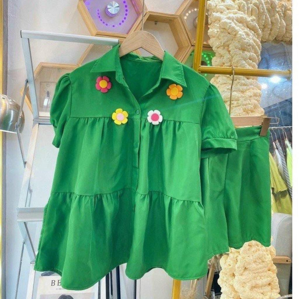 Bộ Đồ Ngủ Ngắn Tay Plus Size Họa Tiết Kẻ Sọc Hoa Thời Trang Mùa Hè Cho Nữ Mặc Nhà Đi Chơi Baby Doll