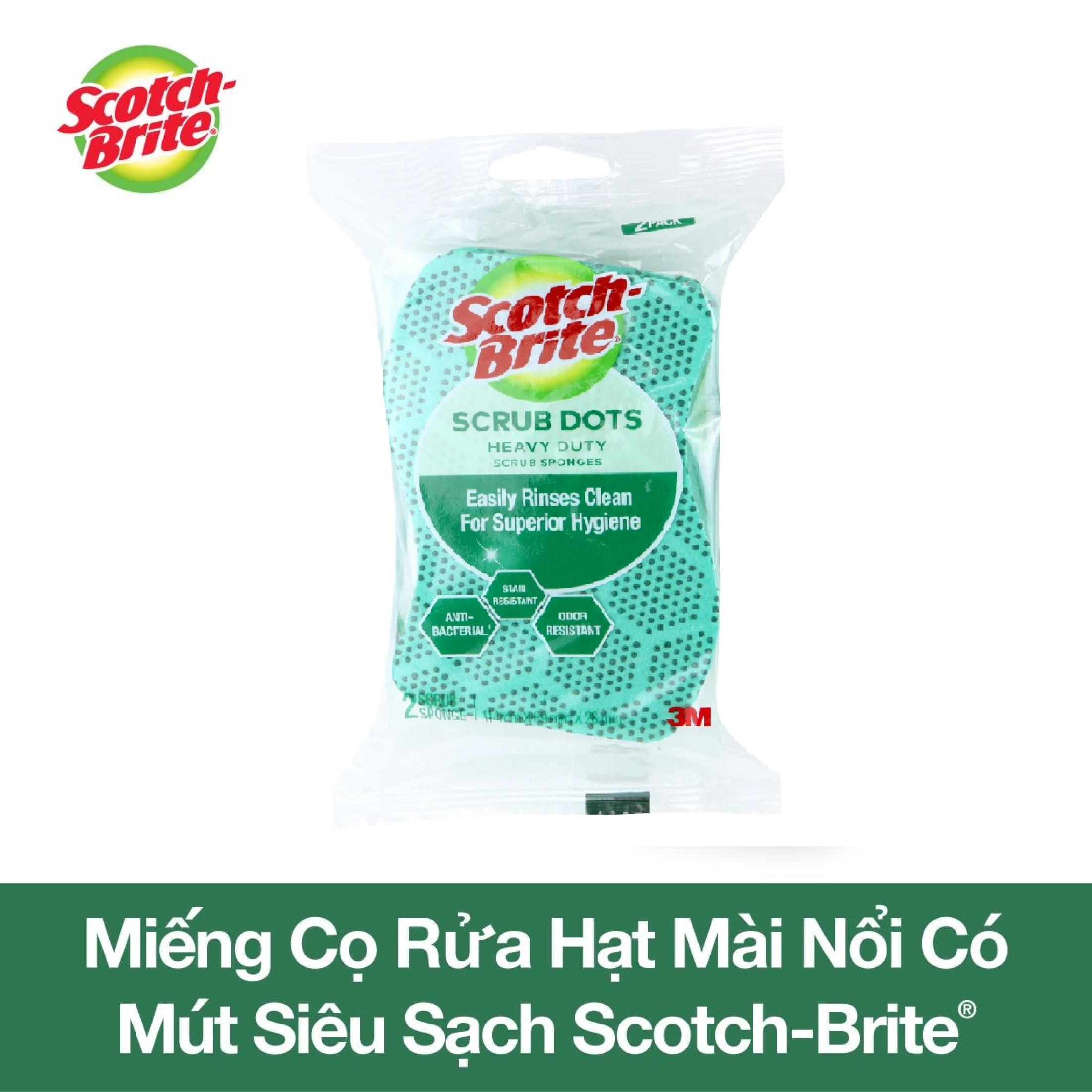 Bộ 3 món nhà bếp gồm khăn lau chén dĩa, găng tay rửa chén hương chanh và 2 miếng cước hạt nổi siêu sạch Scotch-Brite 3M CB-BEP1