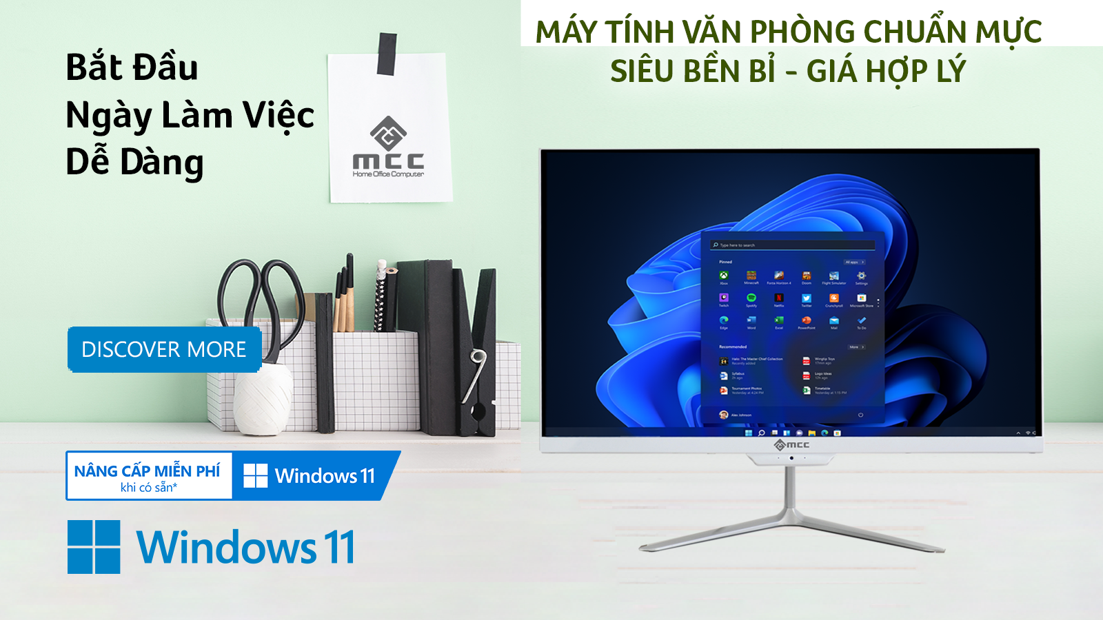 PC All In One MCC 3341P19 CPU Core i3 Processor, 4GB DDR3, 120GB SSD, WIFI, 19" HD+