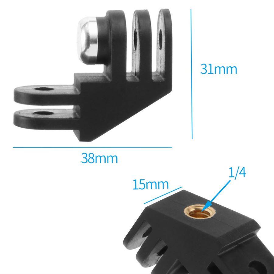 Nhựa chuyển hướng 90 độ Bộ chuyển đổi khuỷu tay với ngón tay cái cho GoPro Hero 11 10 9 8 7 5 Phụ kiện camera hành động SJCAM EKEN