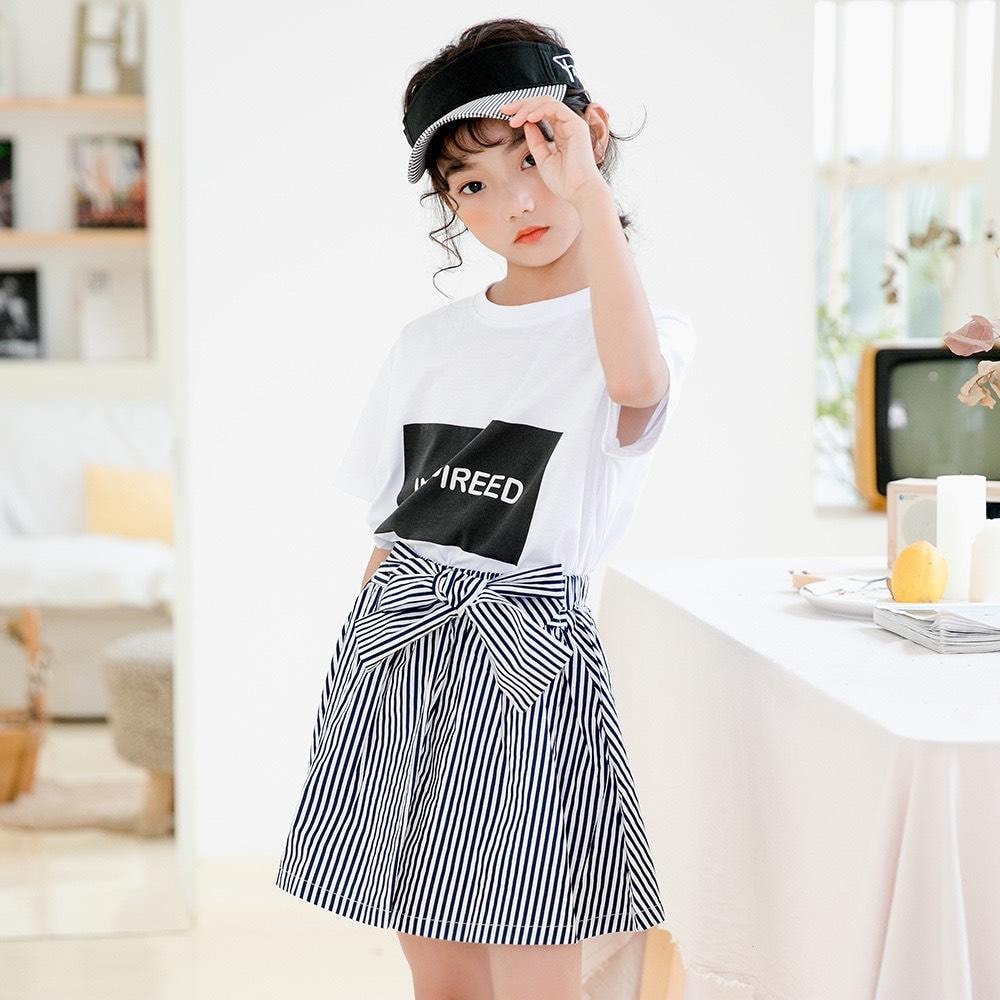 VÁY ĐEN KẺ CARO CHO BÉ GÁI