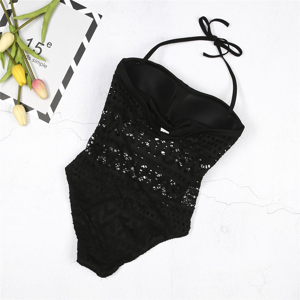 2021 Plus Kích Thước Bộ Đồ Bơi Nữ Màu Trơn Khoét Hở Bikini Đẩy Lên Dây Đồ Bơi Nữ Mùa Hè Áo Tắm Đi Biển