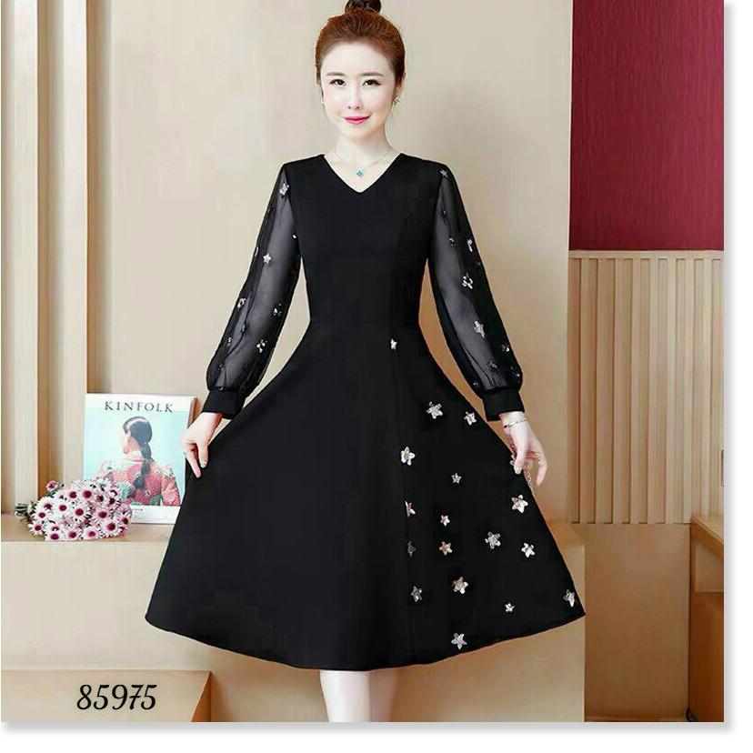 ĐẦM XÒE UMI TAY DÀI PHỐI LƯỚI SAO VÔ CUNG XINH XẮN THỜI TRANG MỚI KME