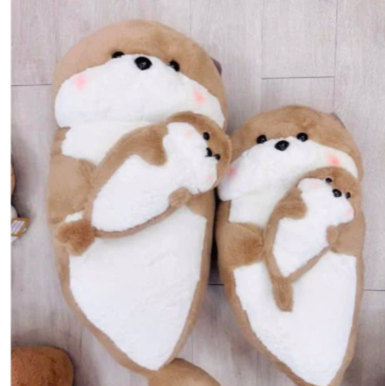 Thú nhồi bông hải cẩu ôm con đáng yêu - Size 55cm đến 80cm - Quà tặng gấu bông hải cẩu bụng bự êm mịn cho bé