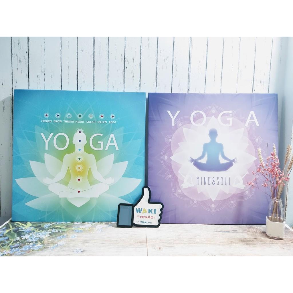 Bộ 2 tranh trang trí phòng tập yoga, nhiều mẫu đẹp, sáng tạo, giá hấp dẫn