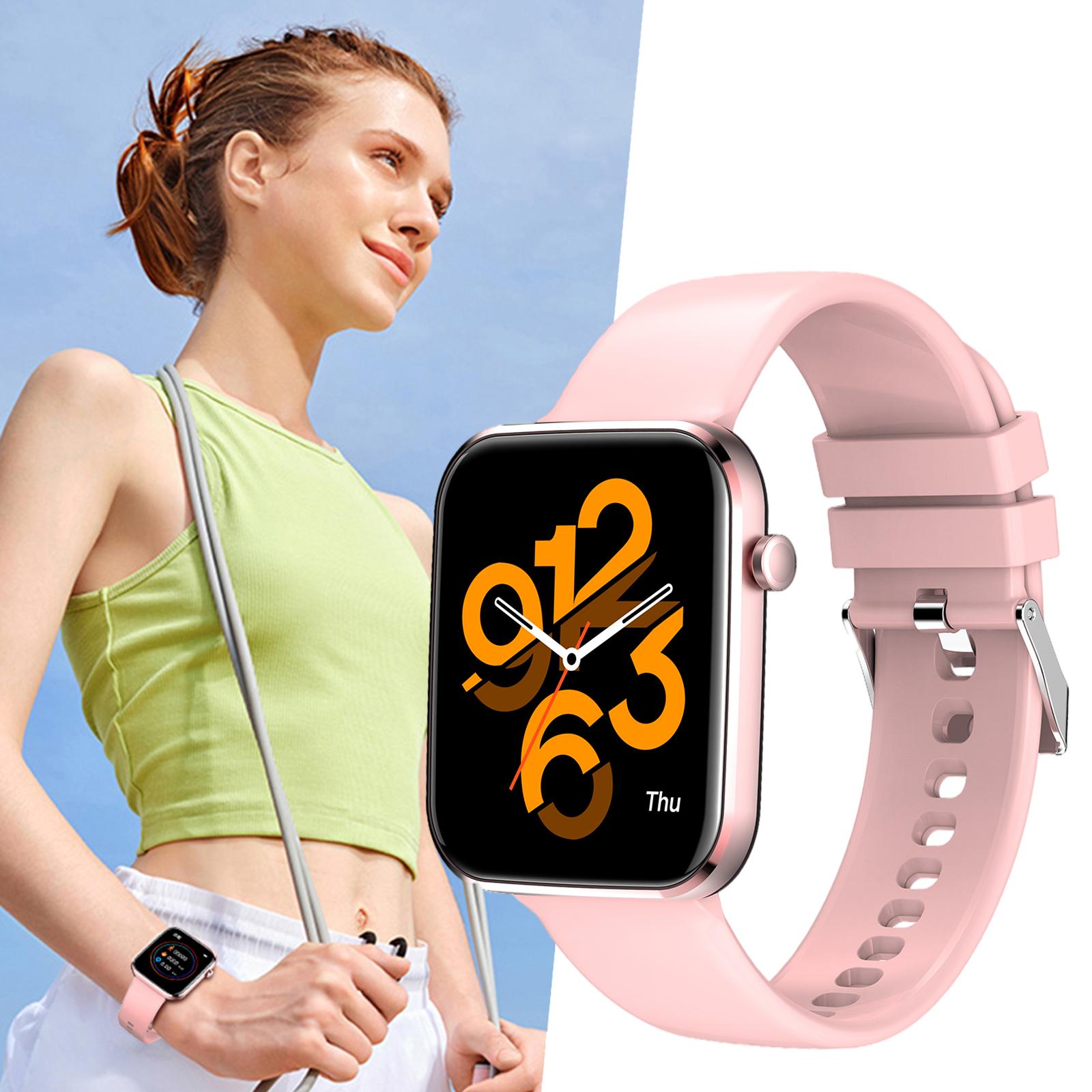 Touch Smart Watch Bluetooth Sleep Tracking Digital Smartwatch for Men Women Pink