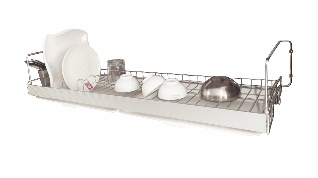 Kệ chén, kệ treo tủ bếp, kệ chén treo 1 tầng, kệ bát Inox 304 - DJT-270+ ống đũa nhựa