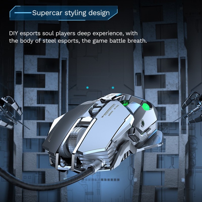 Chuột cơ gaming led RGB 6400DPI MK300 mechanical Gaming mouse Esport cho máy tính laptop hàng nhập khẩu