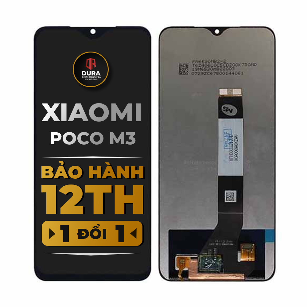 Màn hình DURA điện thoại Xiaomi Note 9(4G)/Poco M3/Redmi 9 Power/Redmi 9T hàng chính hãng