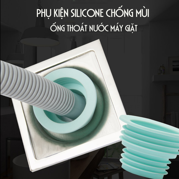 Phụ kiện Silicone chống mùi hôi vi khuẩn trào ngược lên cho máy giặt - Màu ngẫu nhiên