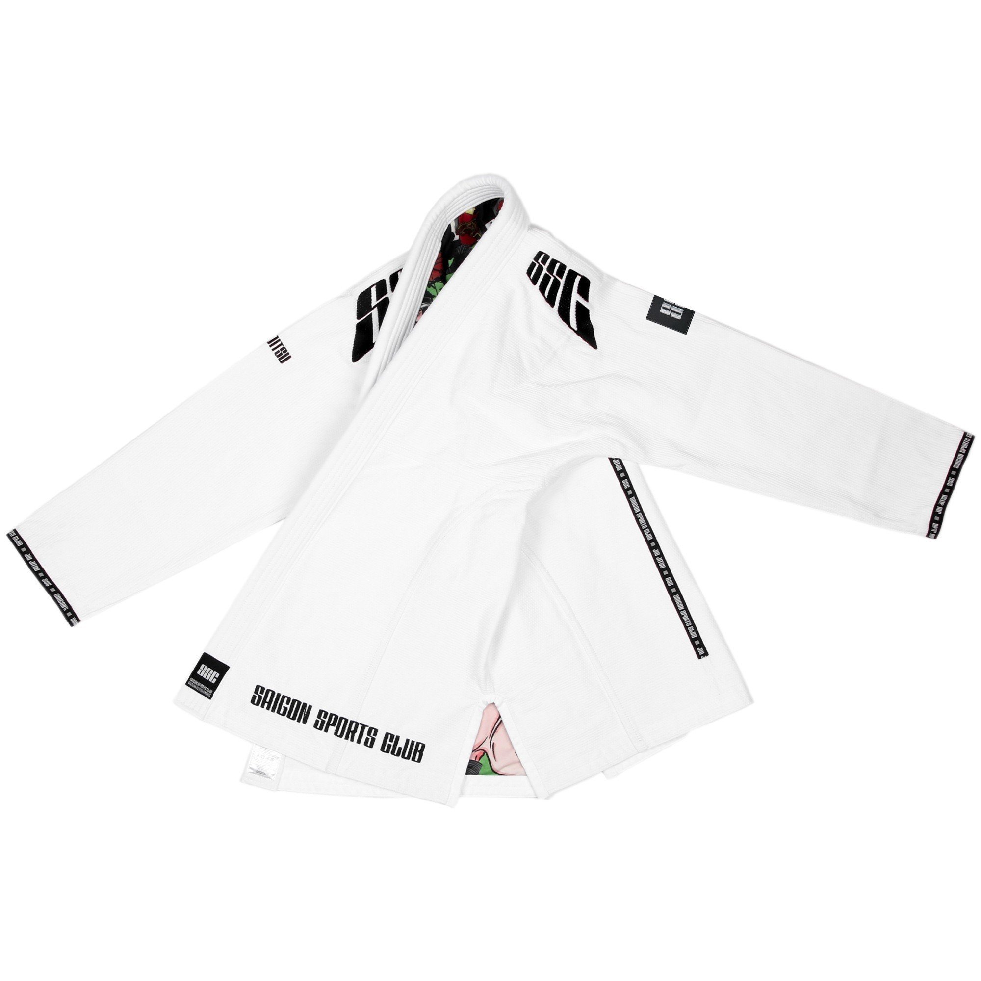 Premium Gi Trắng SSC Jiu Jutsu/MMA - SP000301 - Hàng nhập khẩu, Logo SSC