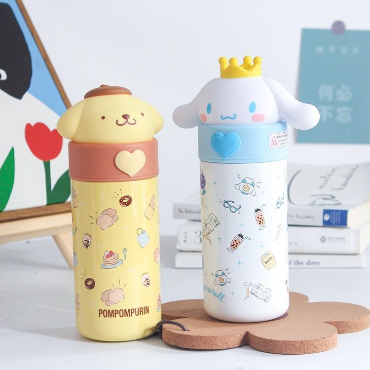 Bình giữ nhiệt Sanrio family inox316 siêu cute 350ml