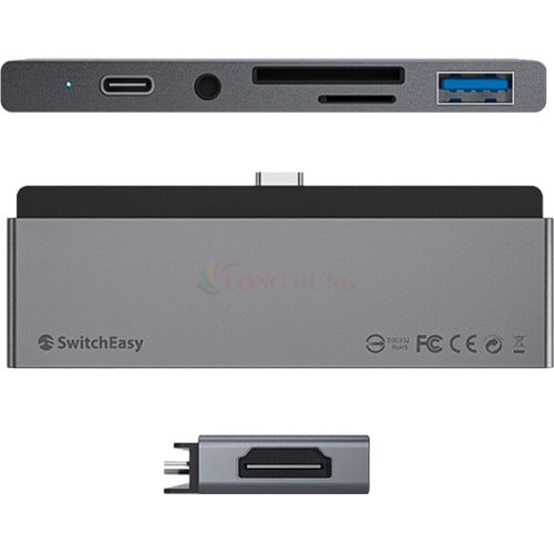 Cổng chuyển đổi SwitchDrive 6-in-1 USB-C Hub GS-105-202-253-101 - Hàng chính hãng