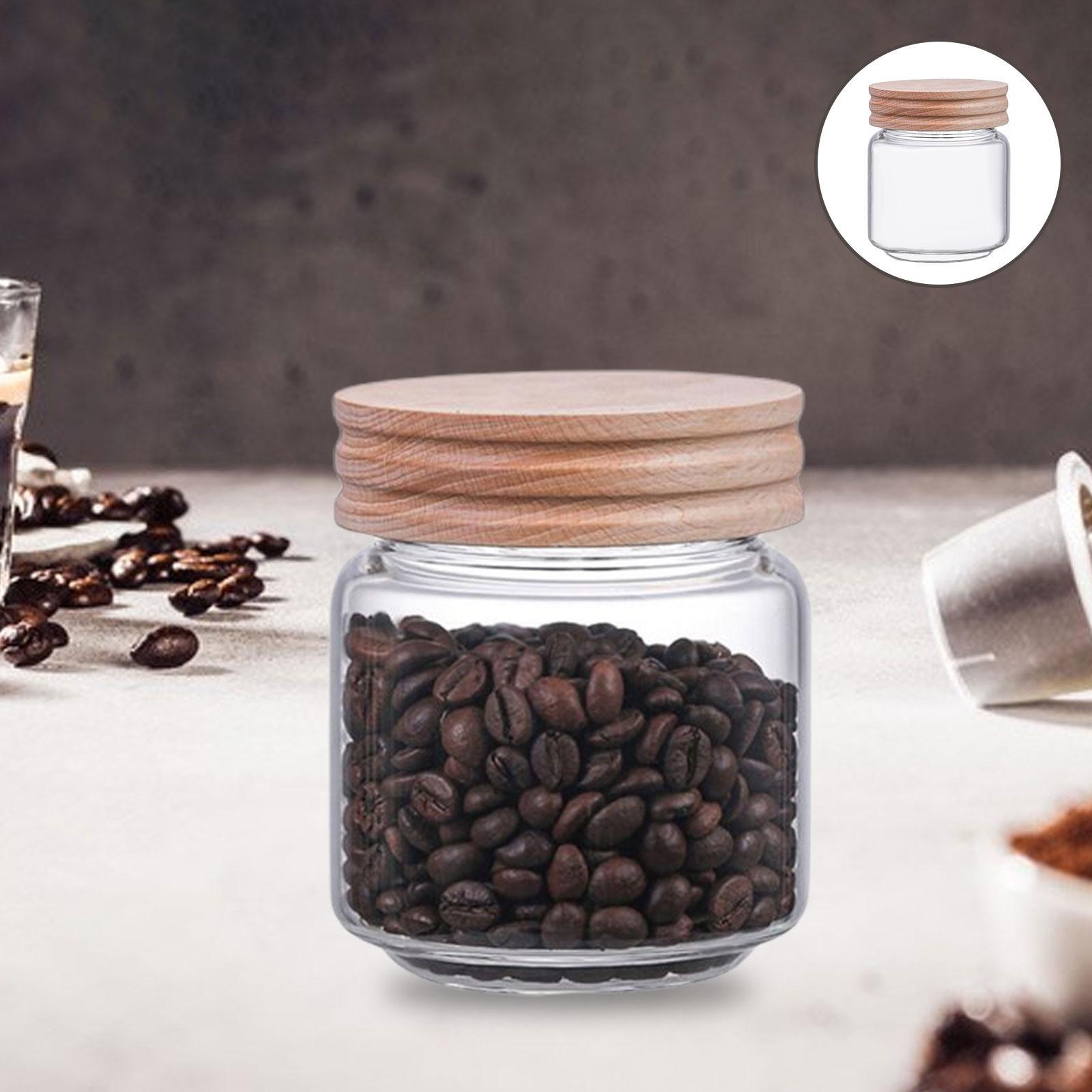 4x Glass Storage Jar Canisters Canister Decorative Cookies Cereal Sugar Rice