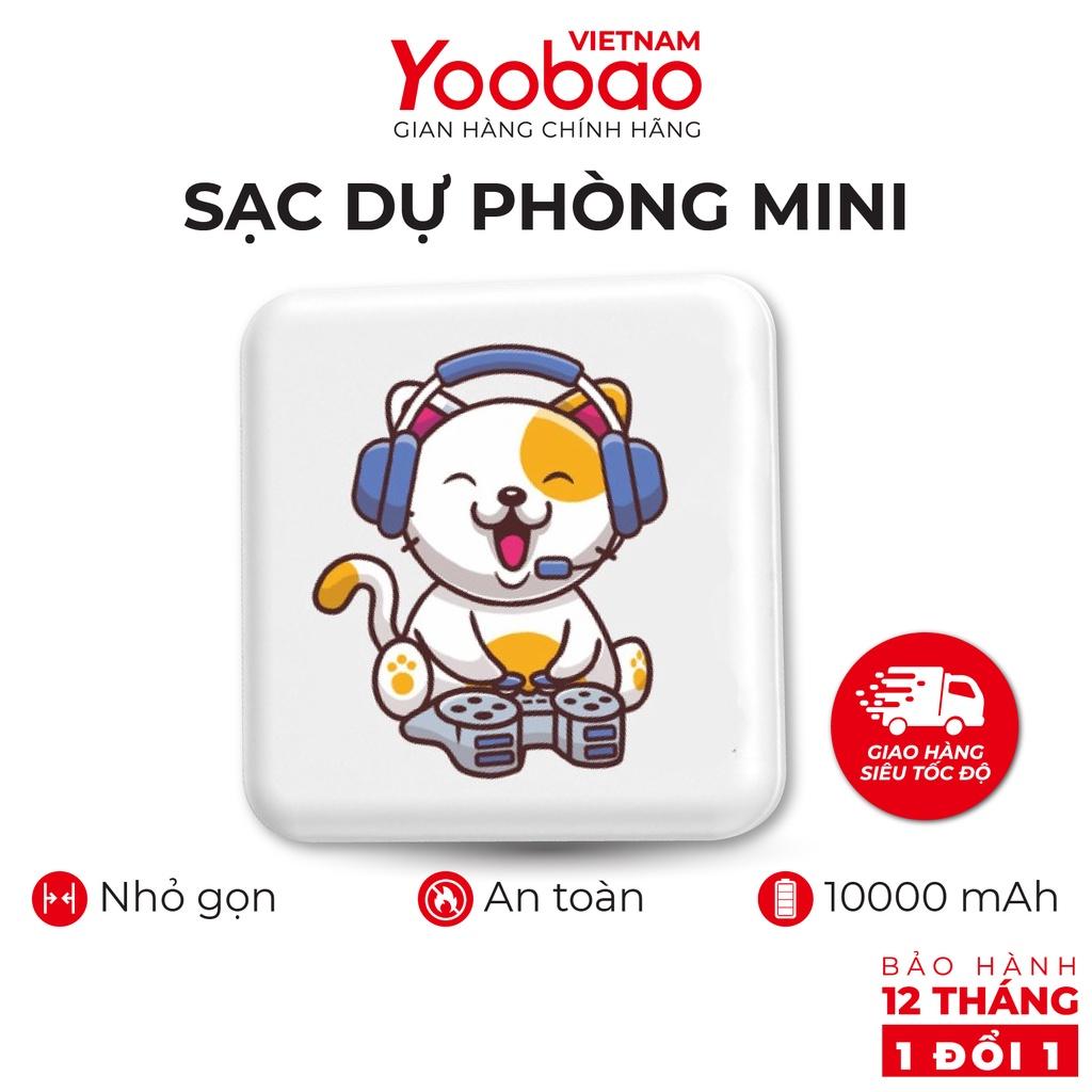 Sạc dự phòng mini dễ thương 10000mAh Yoobao M4 mini - Sạc đồng thời 2 cổng - Hàng chính hãng