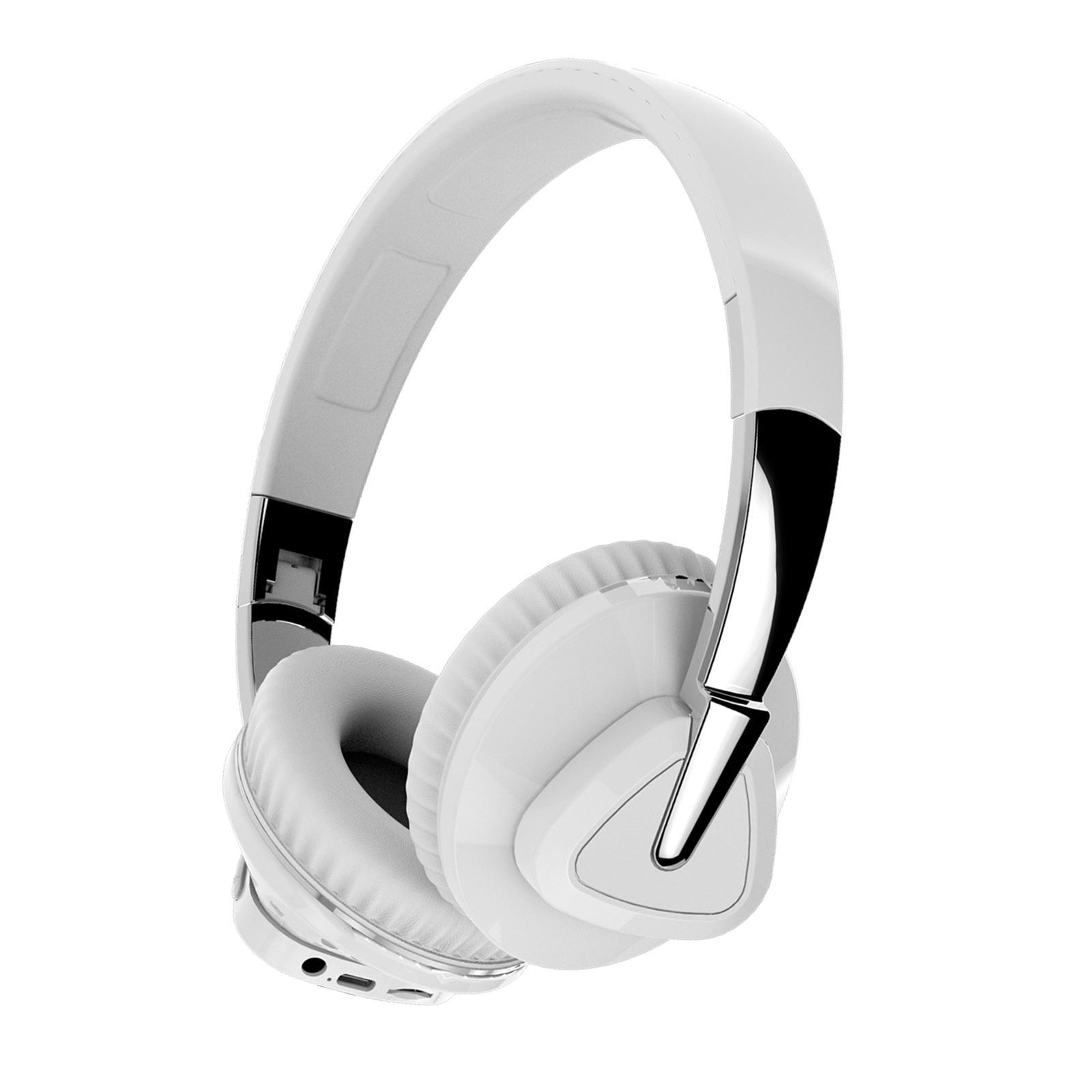 Bluetooth Over Ear Headphones Protein Earmuffs Portable Built in Mic Wireless/Wired Headset for Tablets TV PC Desktop Computer Cellphone