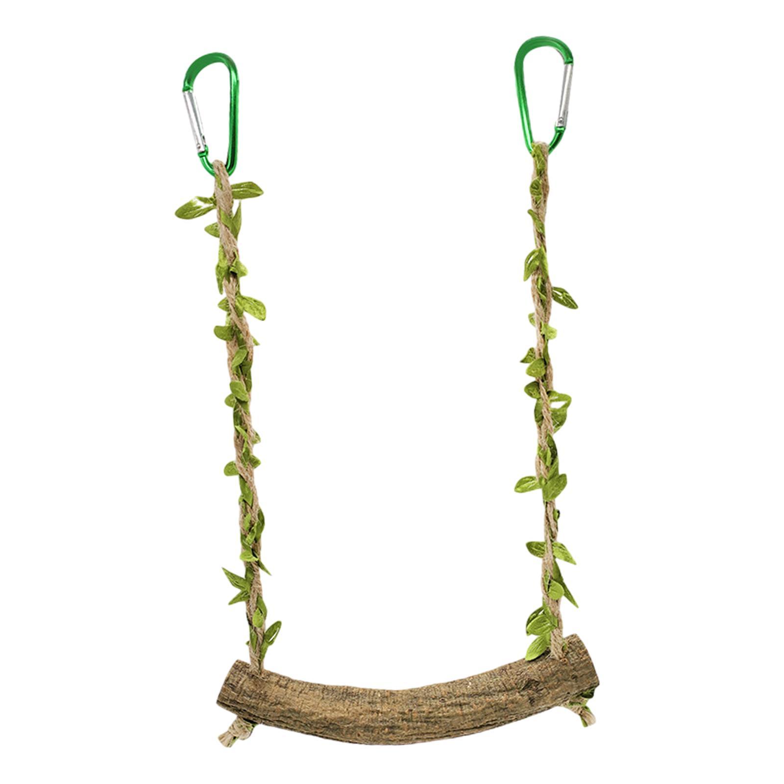 Wooden Birds Parrots Stand, Bird Training Perch Stand, Parakeet Cage Hammock, Chewing Bird Cage Toys for Medium Parrot
