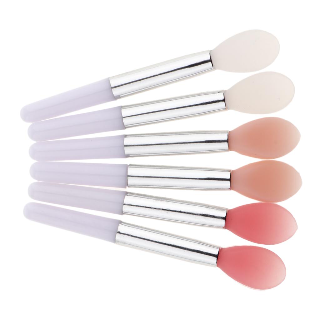 6 Pieces Soft Silicone Makeup Brushes Set Lip Cream Balm Oil Cosmetic Tools