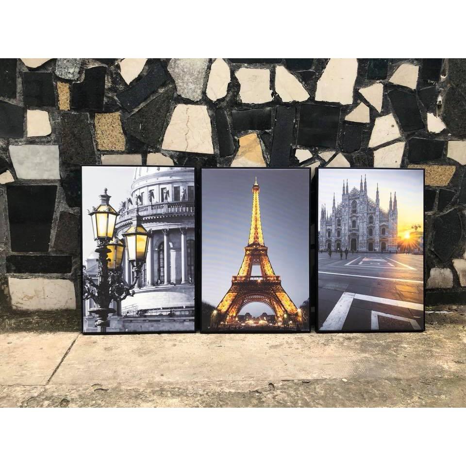 Bộ tranh canvas treo tường Paris