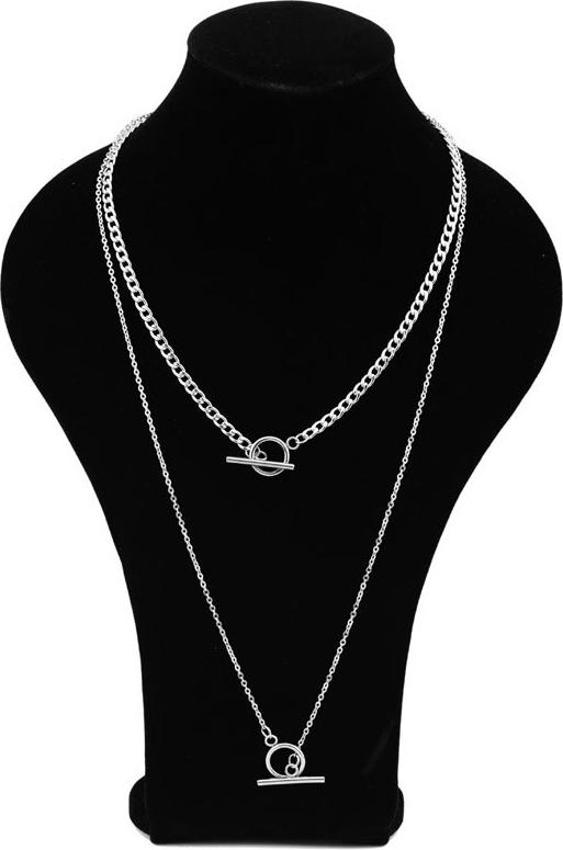 Dây chuyền vòng cổ chuỗi 2 tầng thời trang unisex