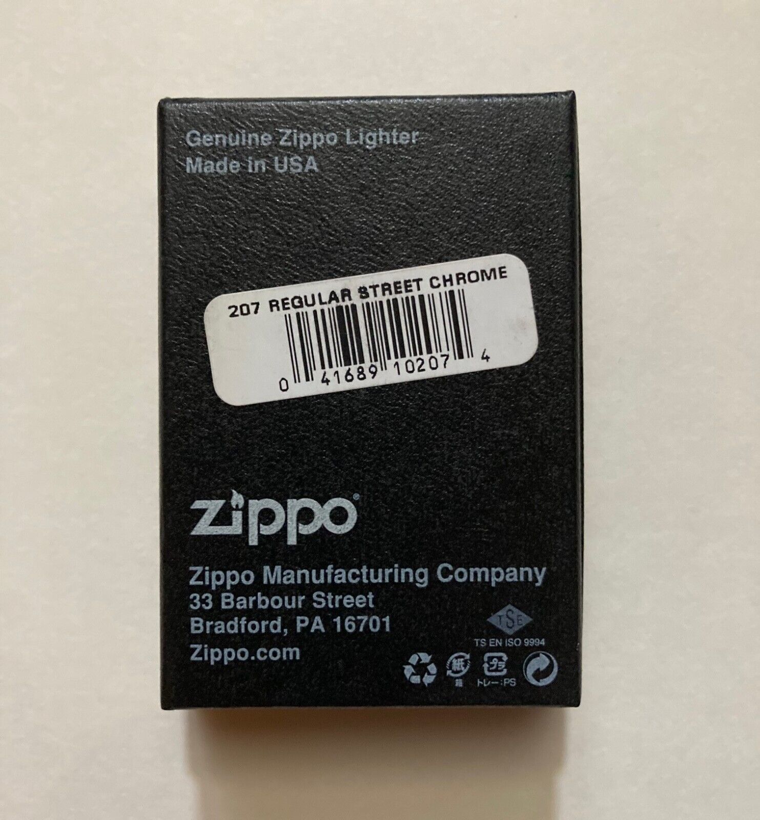 Bật Lửa Zippo 207 REGULAR STREET CHROME | Made in USA