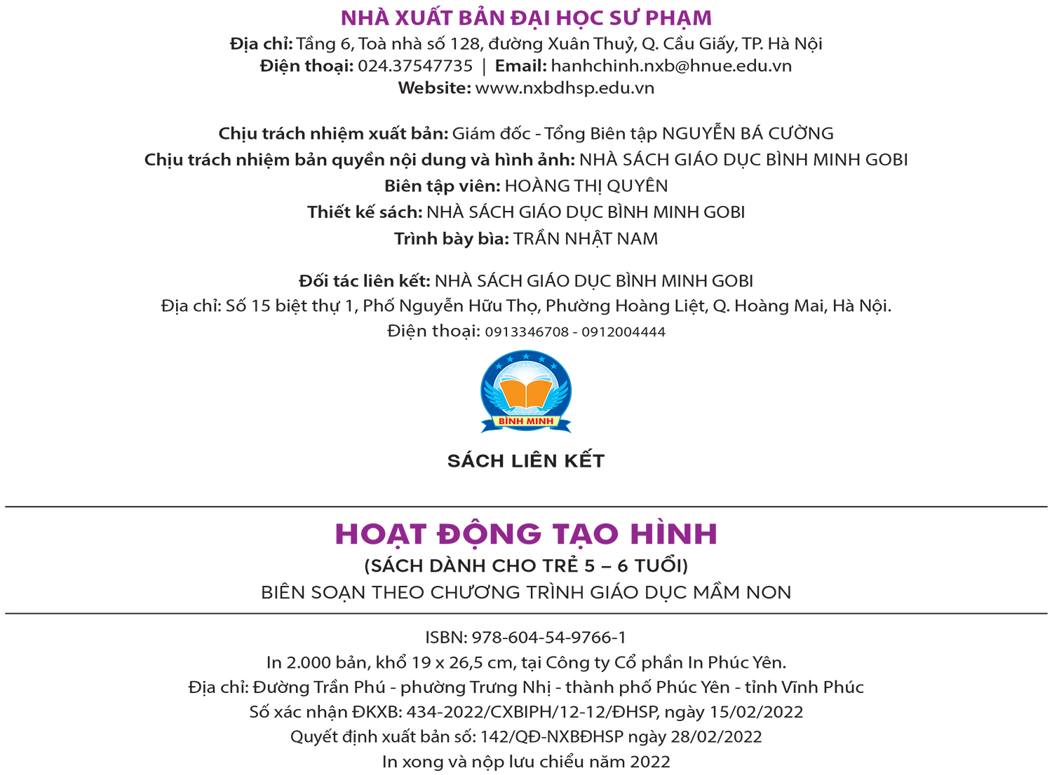 HOẠT ĐỘNG TẠO HÌNH (Sách dành cho trẻ 5-6 tuổi)