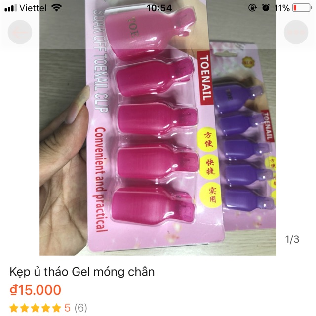 Kẹp ủ tháo gel móng chân