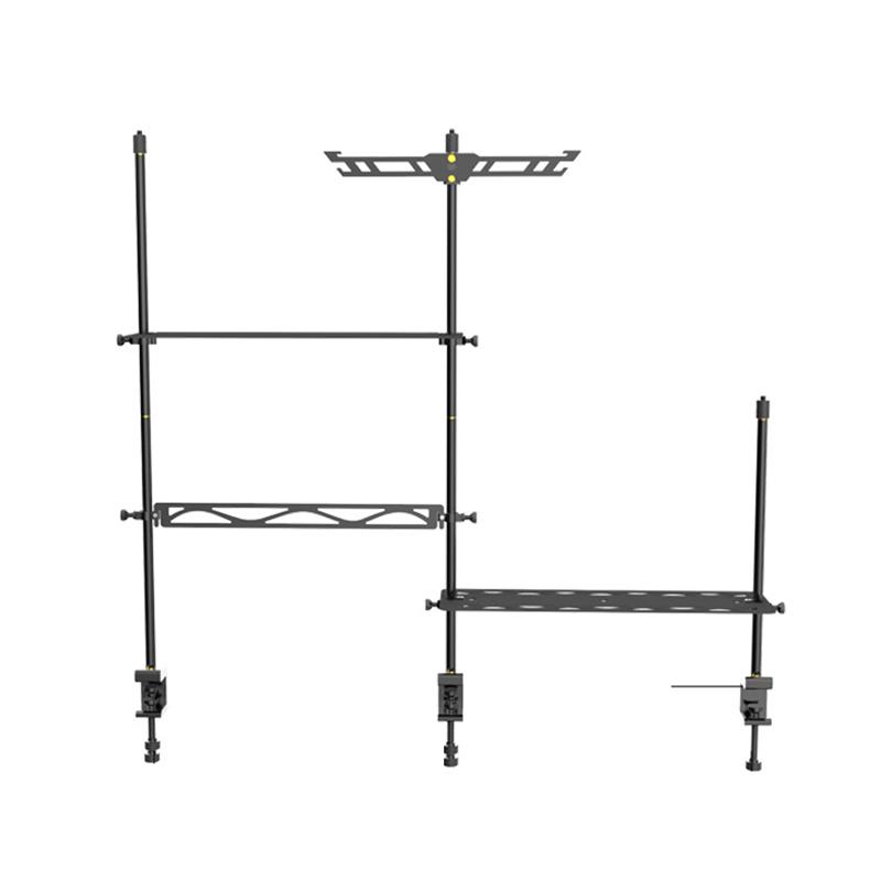 Camping Hanging Rack Camping Lantern Pole Cookware Hanging Rack for Hiking Fishing Camping Backpacking