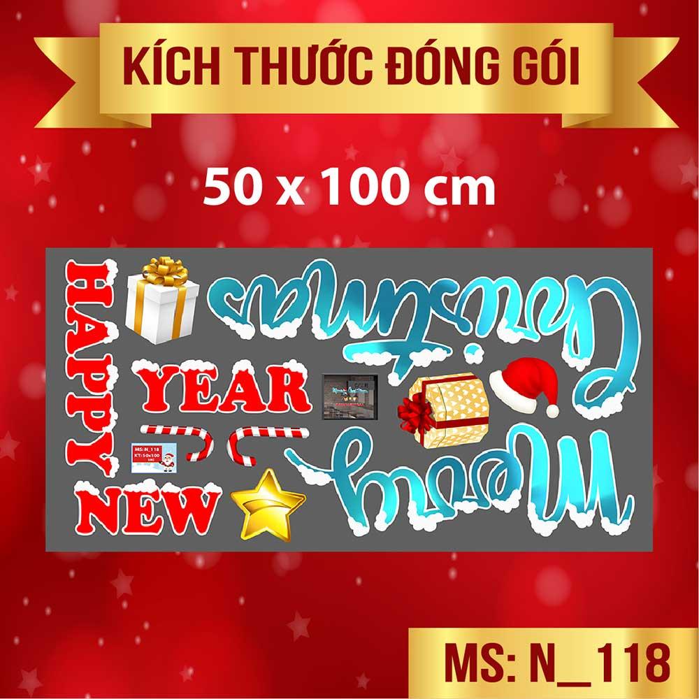 DECAL TRANG TRÍ GIÁNG SINH 2023 COMBO SỐ 37