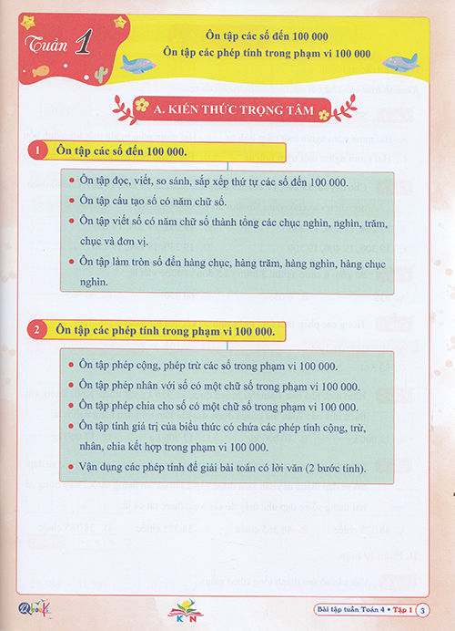 Sách - Bài tập tuần Toán 4 tập 1 (Biên soạn theo chương trình Kết nối tri thức)