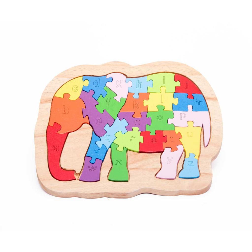 Đồ chơi gỗ tranh ghép Puzzle Voi