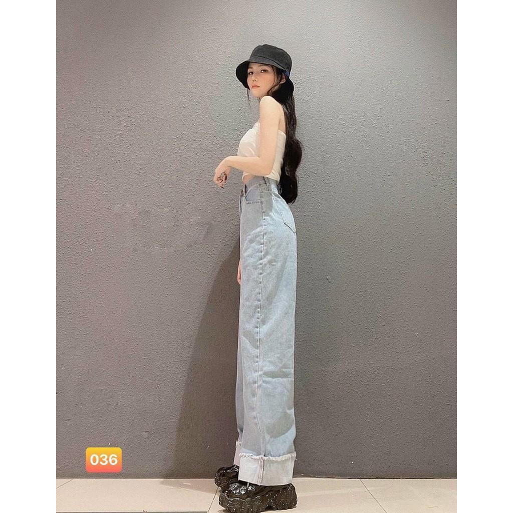 Quần jeans suông dài