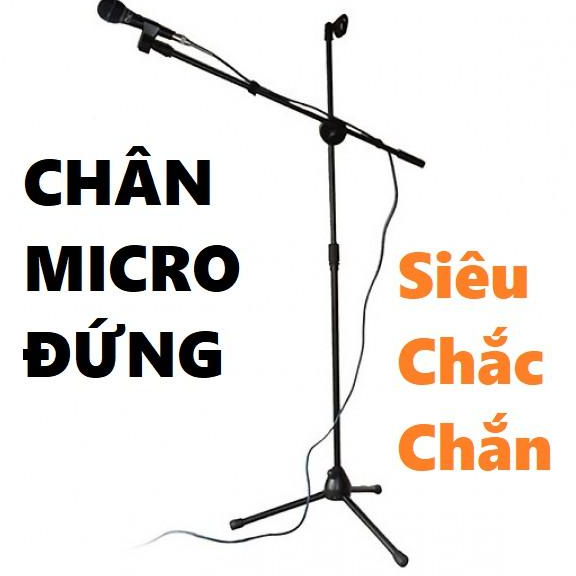 Chân micro đứng phòng thu, phòng hát karaoke gia đình, hát live stream dễ lắp đặt và tiện dụng