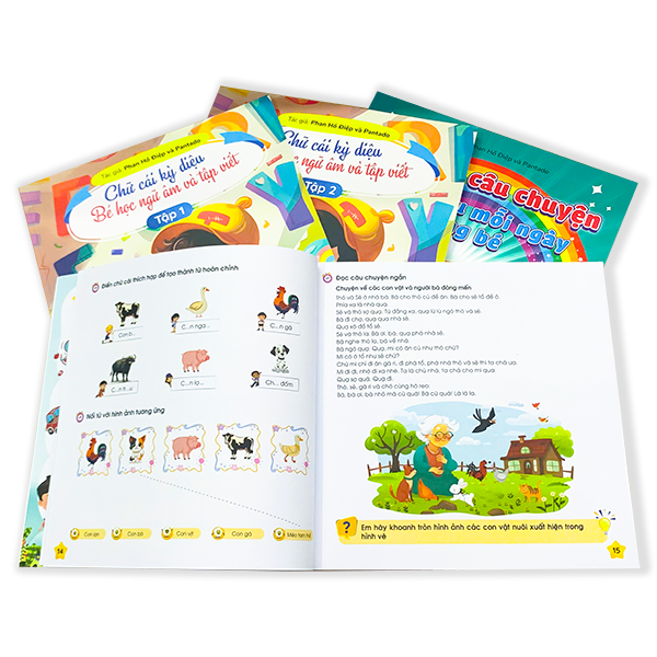 Combo 8 sách Tiền Tiểu học gồm Toán và Tiếng Việt cho bé 4-6 tuổi có App Bài Giảng cho bé sẵn sàng bước vào lớp 1