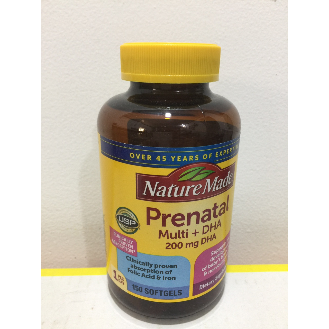 Vitamin tổng hợp cho bà bầu Nature Made Prenatal Acid Folic + DHA hộp 150 viên Massel Official