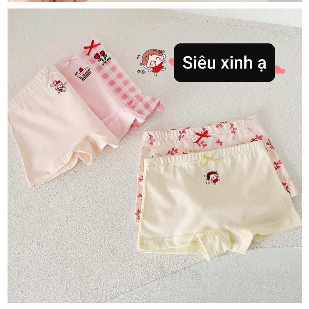 Quần chip cho bé gái combo 5 cái Hoa TULIP xinh xắn chất cotton kháng khuẩn từ 9-35kg