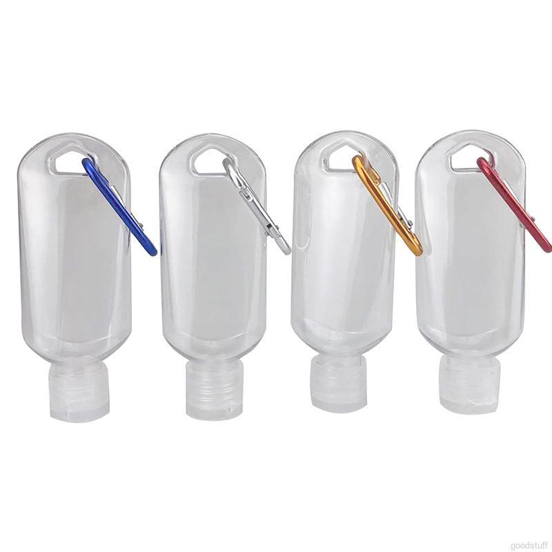 Set 5 Bình Nước Trong Suốt 50ml Có Móc Treo Chìa Khóa Tiện Dụng