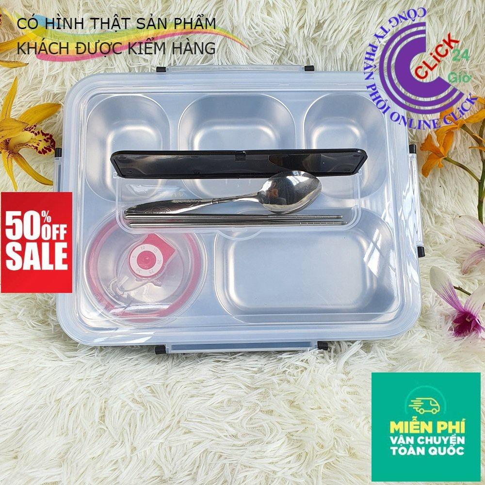 Hộp Cơm Văn Phòng 5 Ngăn Giữ Nhiệt Inox 304 Xịn, Có Thể Hâm Nóng - Hàng Cao Cấp